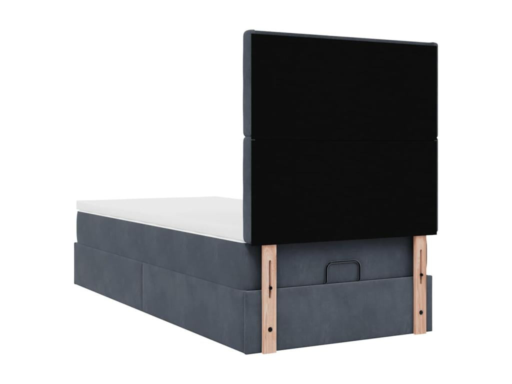 Materasso in velluto grigio, 100 x 200 cm