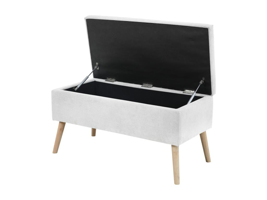 Pouf in tessuto bianco