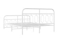 Struttura letto in metallo bianco, 150 x 200 cm