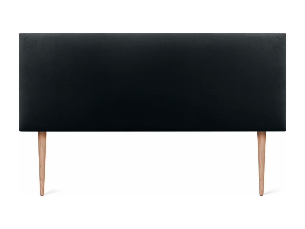 Letto in velluto nero, 160 x 105 cm