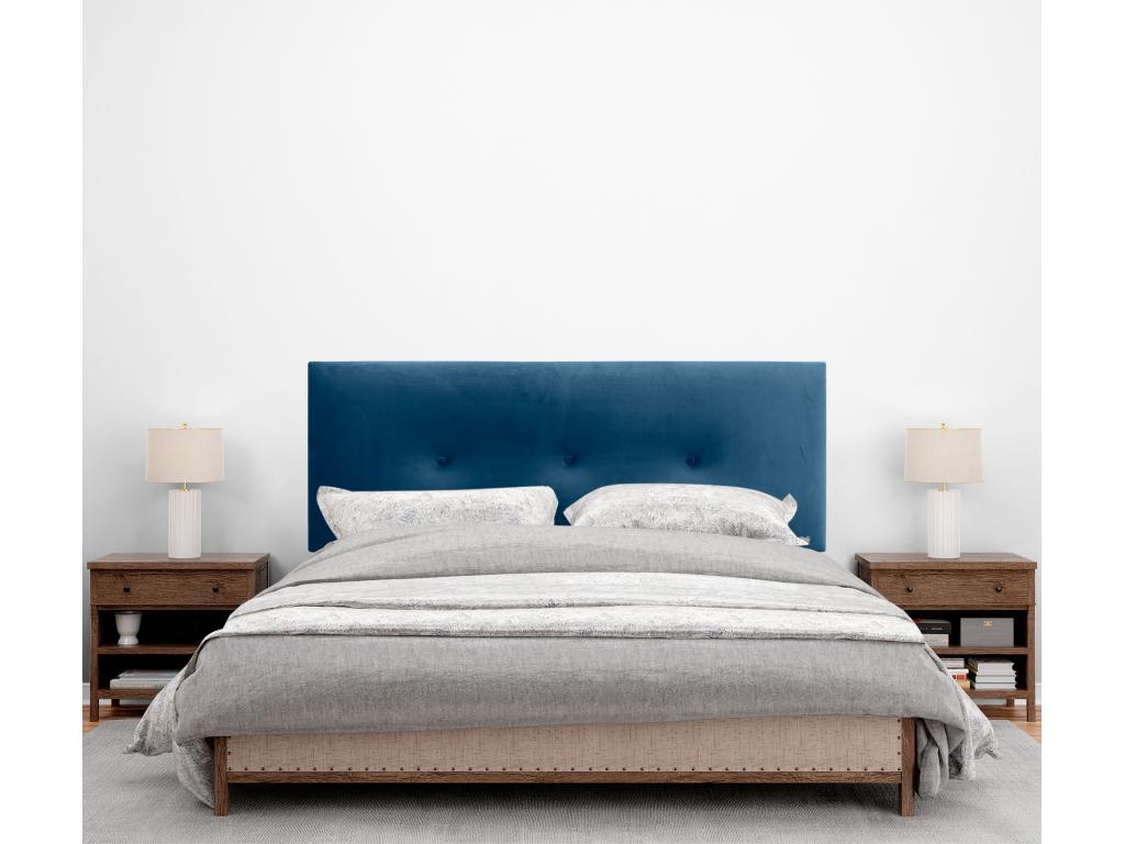 Letto in velluto blu, 135 x 140 x 120 cm