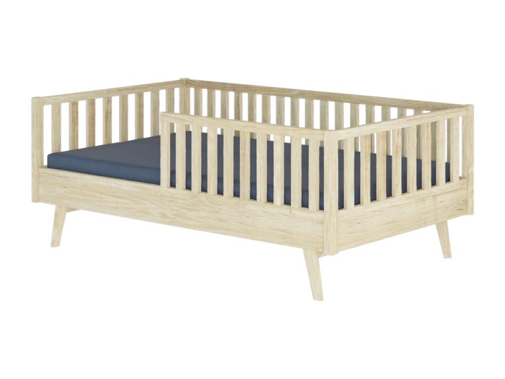 Letto in legno massello naturale, 90 x 190 cm