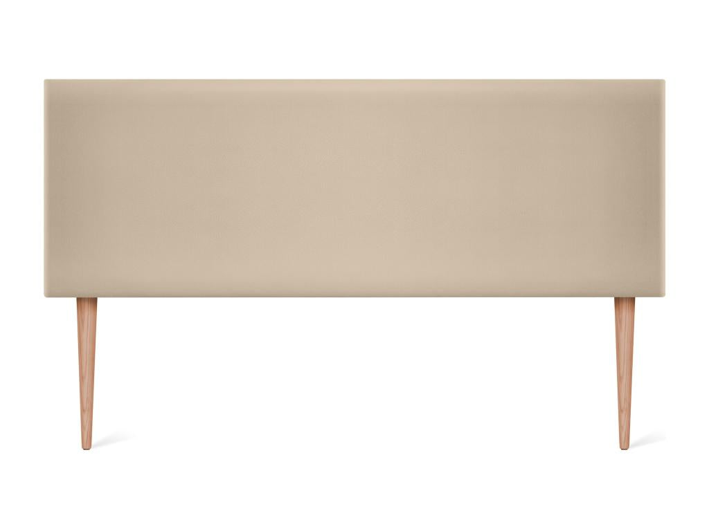Letto in pelle beige, 145 x 105 cm