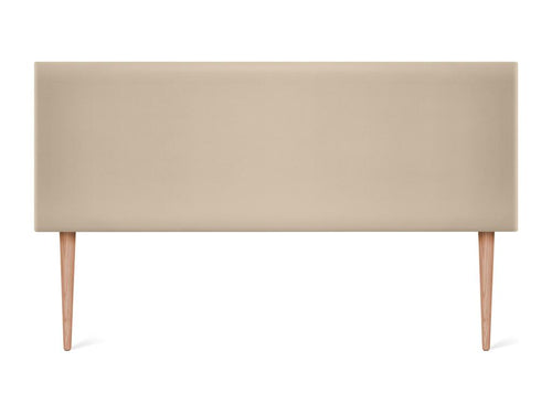 Letto in pelle beige, 145 x 105 cm