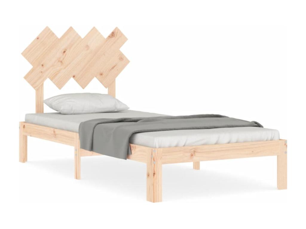 Struttura del letto in legno massello naturale