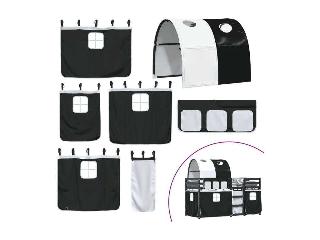 Letto in legno di pino nero, 90 x 190 cm