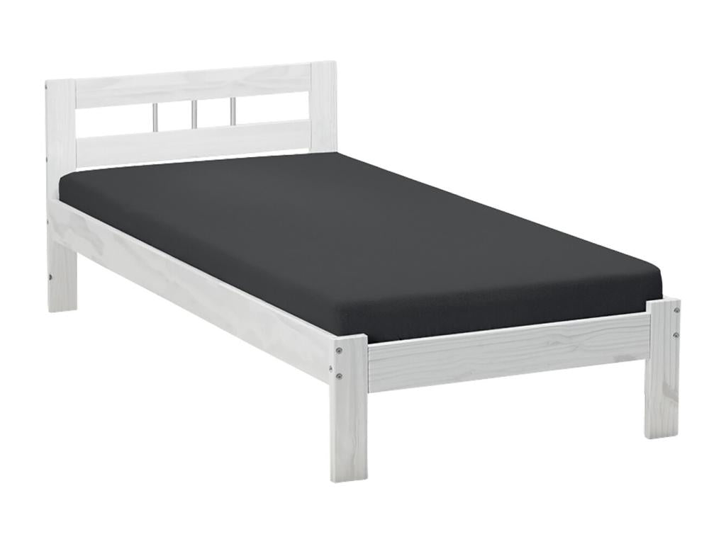 Letto in legno massello bianco, 90 x 200 cm