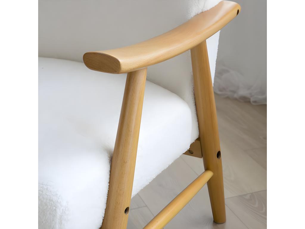 Poltrona bianca, 75 x 81 cm