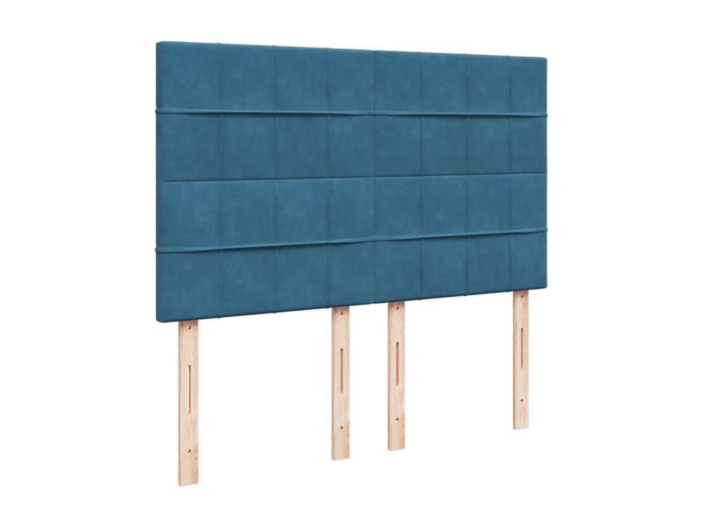 Materasso in velluto blu, 160 x 200 cm