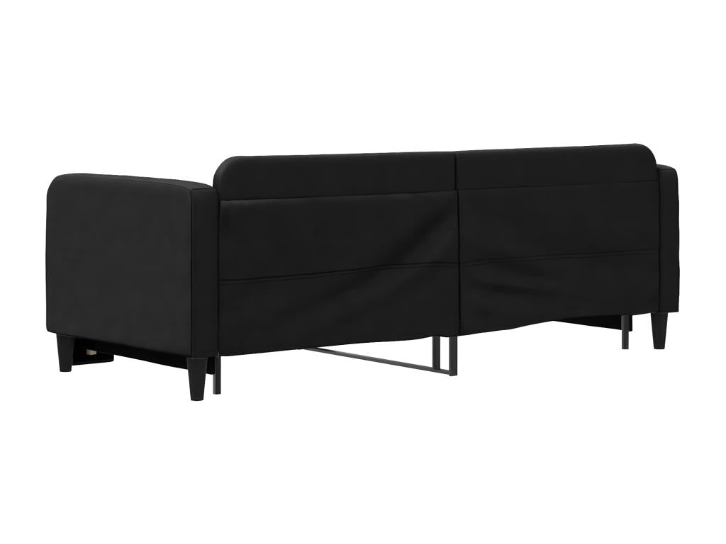 Letto in tessuto nero, 80 x 200 cm