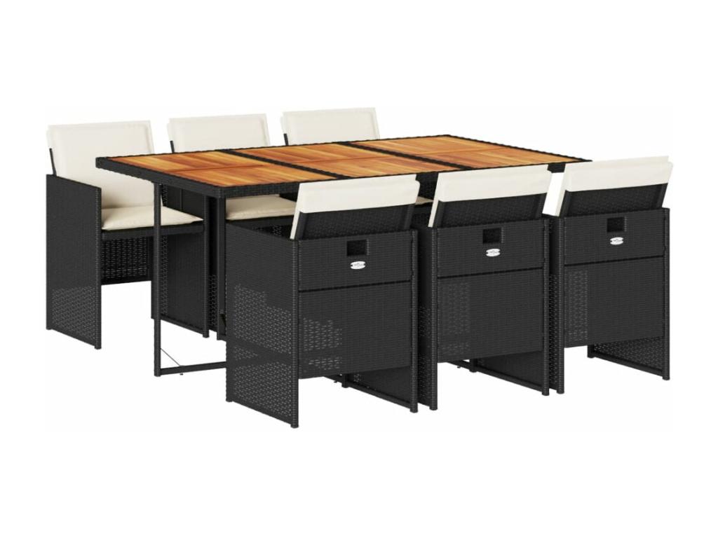 Mobili per la casa in vimini intrecciato in resina nera - dlz1766568372655