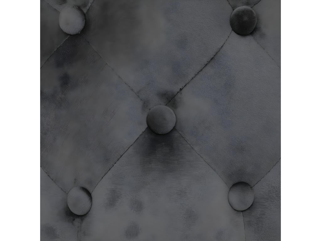 Pouf in velluto grigio, 38 x 38 cm