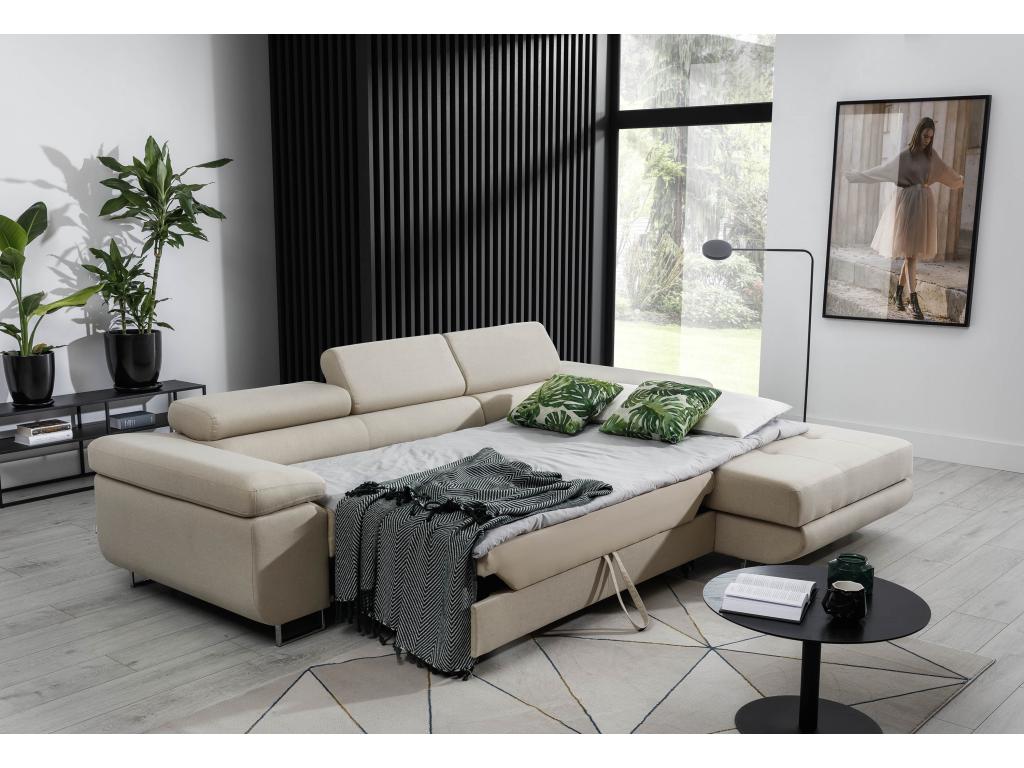 Divano letto in pelle bianca