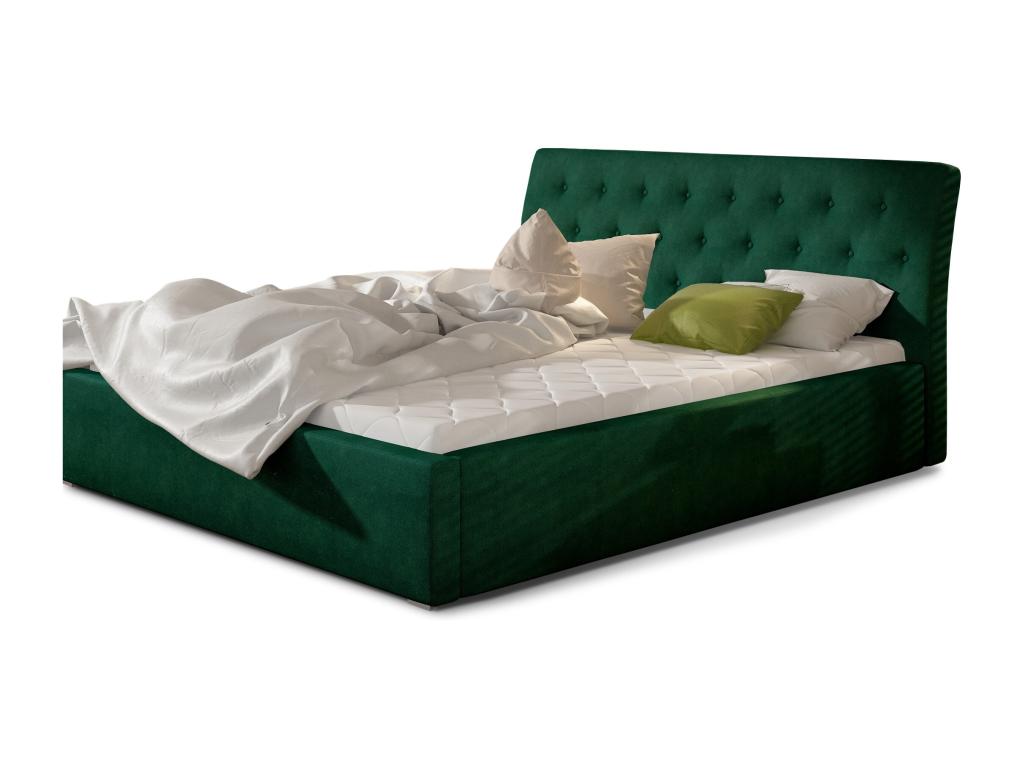 Letto in velluto blu, 180 x 200 cm