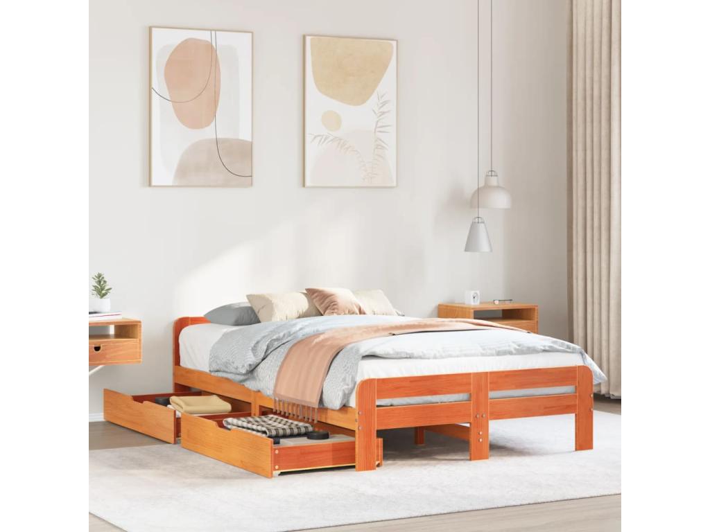 Materasso in legno di pino marrone, 120 x 200 cm