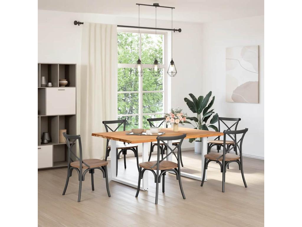 Tavolo da pranzo in legno di quercia marrone - dlz1766568588120