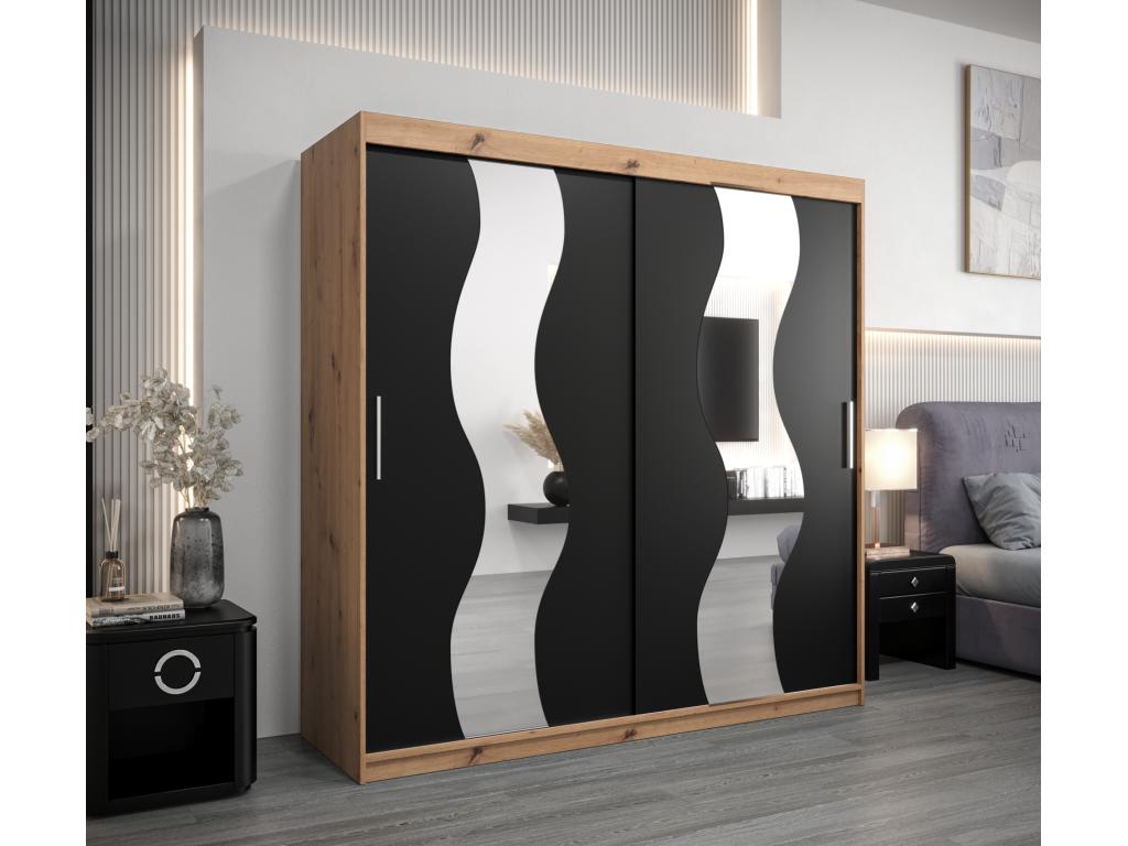 Armadio nero, 200 x 62 x 200 cm