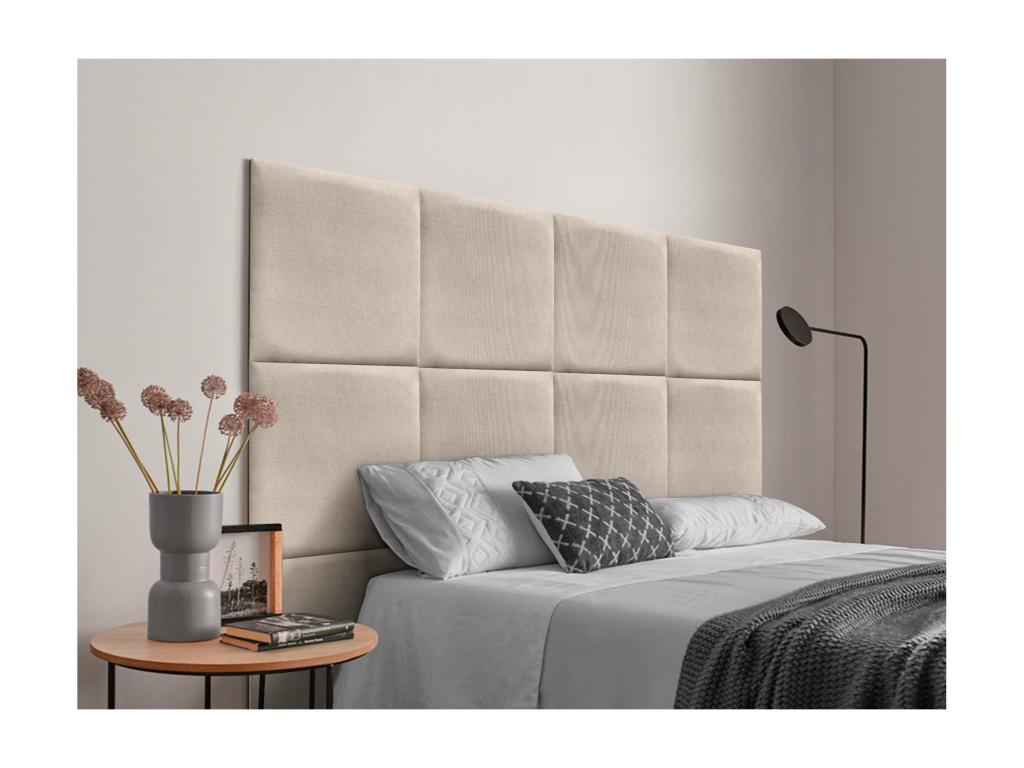 Letto in tessuto beige