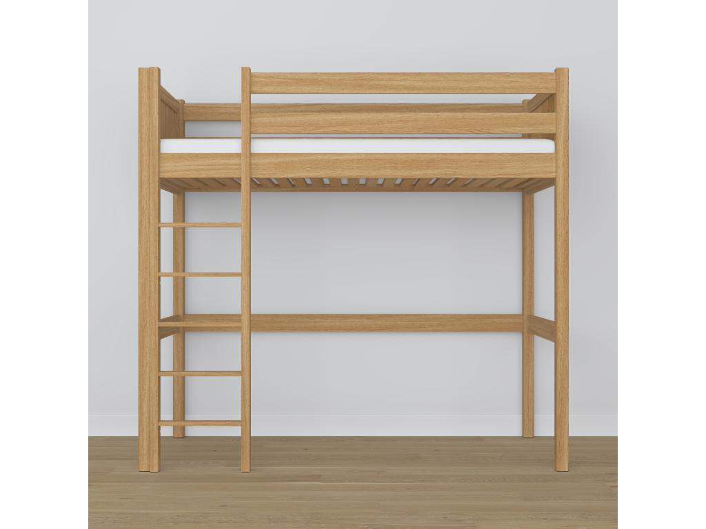 Letto in legno di rovere naturale, 90 x 190 cm