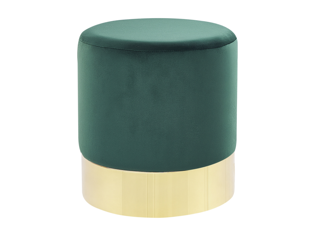 Pouf in velluto verde