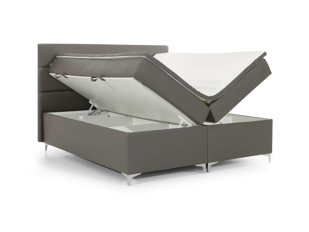 Letto in tessuto bianco, 180 x 200 cm