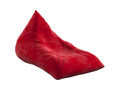Pouf in velluto rosso