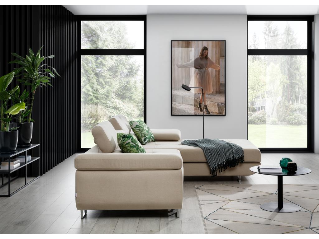 Divano letto in pelle bianca