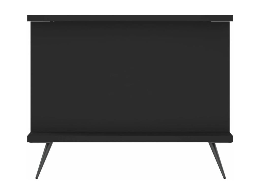 Tavolino da caffè in legno ingegnerizzato nero, 90 x 50 x 40 cm