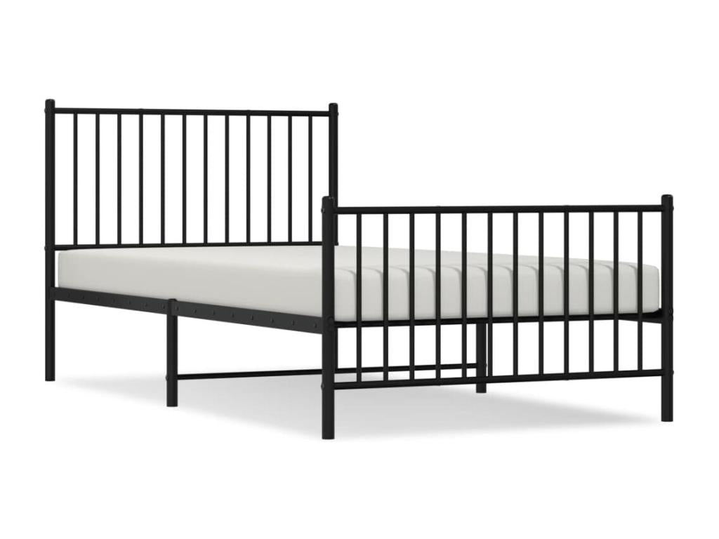 Struttura letto in metallo nero, 100 x 200 cm