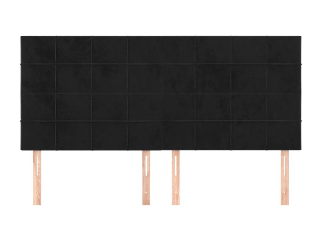 Letto in velluto nero, 100 x 5 x 78 cm