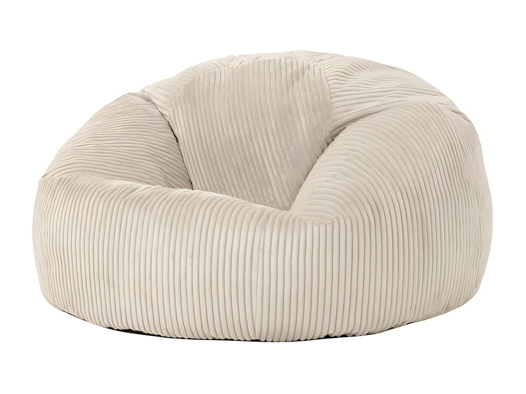 Pouf in velluto beige
