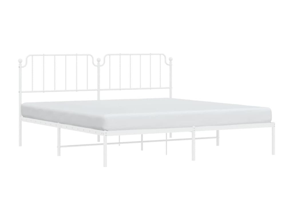 Struttura letto in metallo bianco, 200 x 200 cm