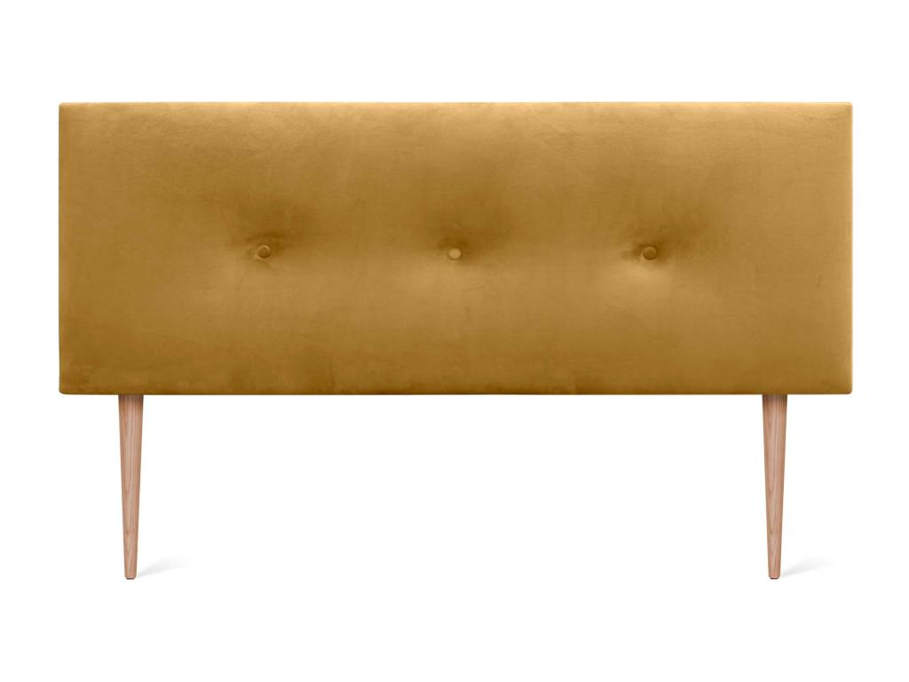 Letto in velluto giallo, 150 x 105 cm