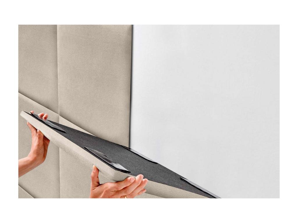 Letto in tessuto beige