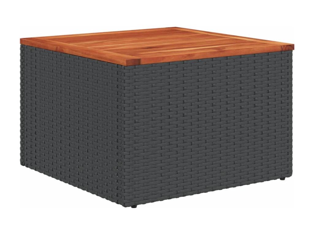 Set di mobili da esterno in vimini intrecciato in resina nera - dlz1766568627044