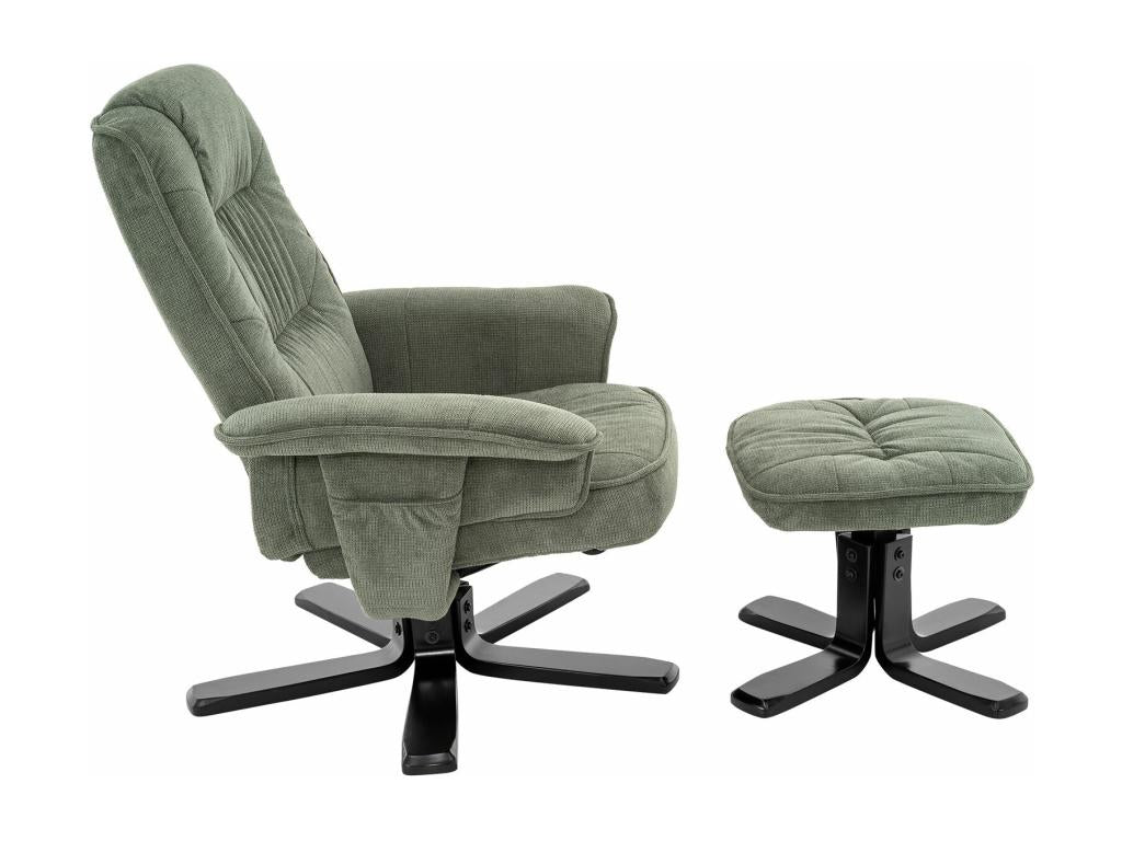 Poltrona in tessuto verde