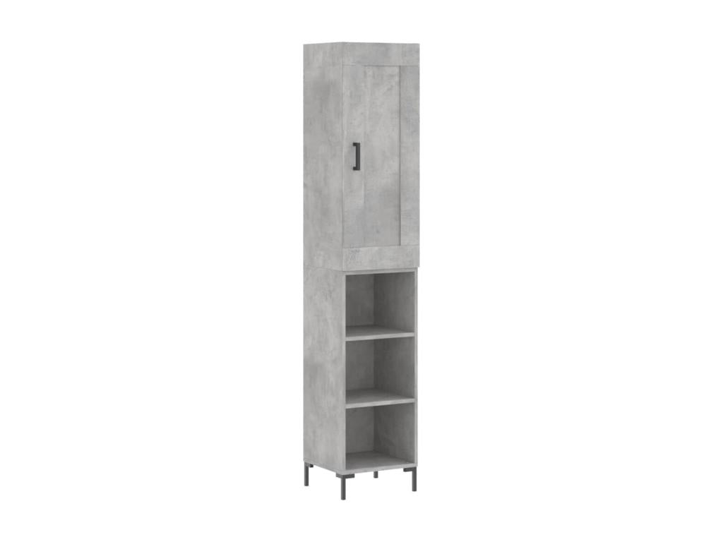 Credenza in legno ingegnerizzato grigio, 34,5 x 34 x 180 cm