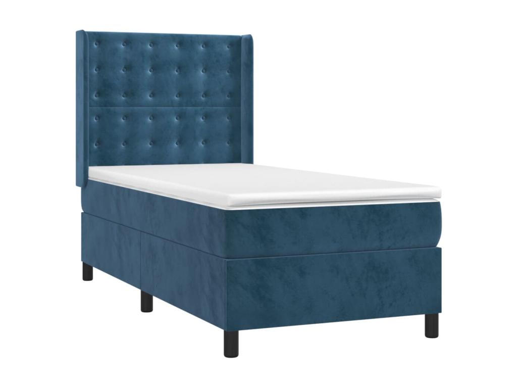 Materasso in velluto blu, 100 x 200 cm