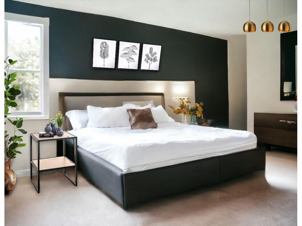 Tavolino laterale in legno di rovere naturale