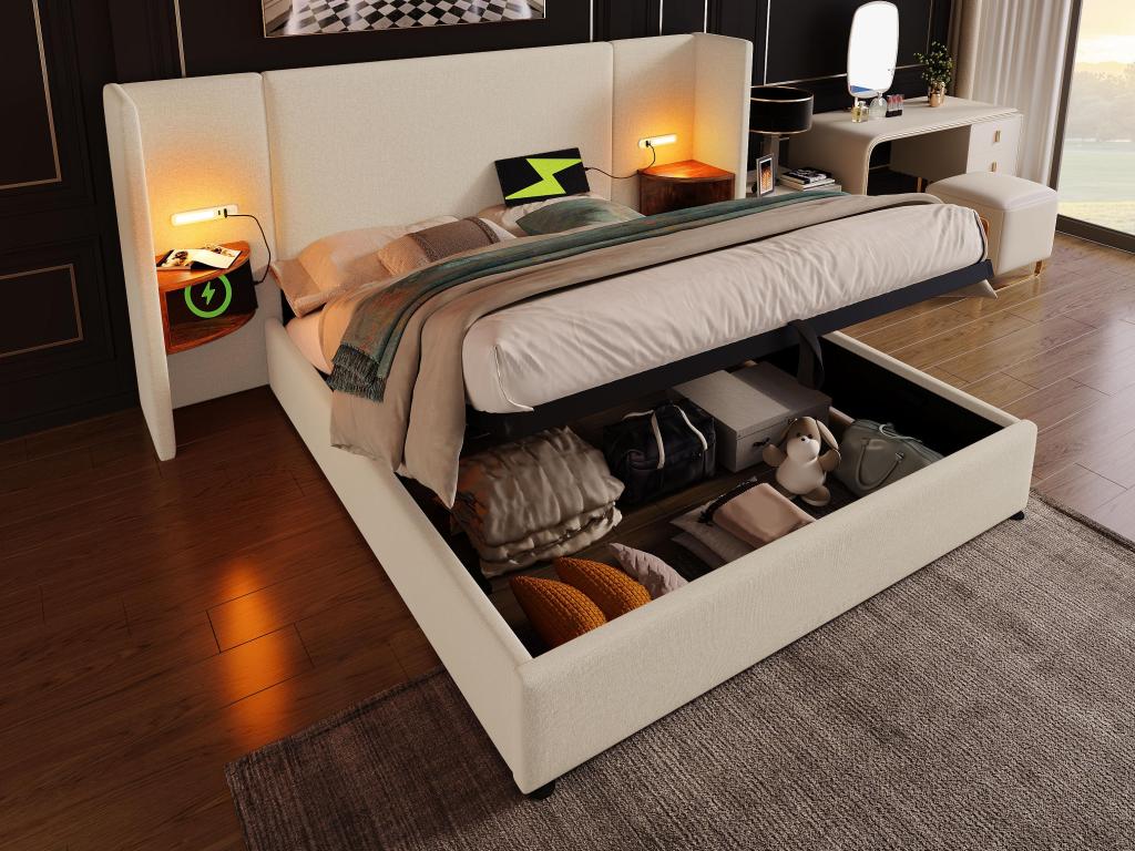 Letto beige, 180 x 200 cm