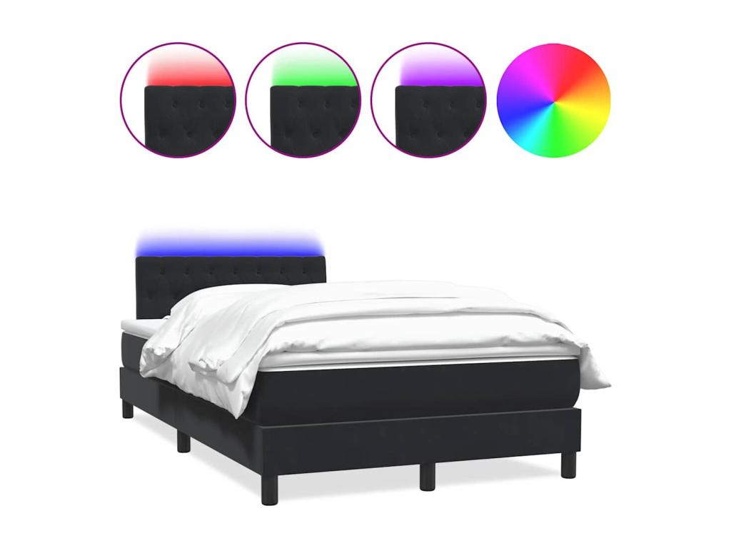 Materasso in velluto nero, 120 x 220 cm