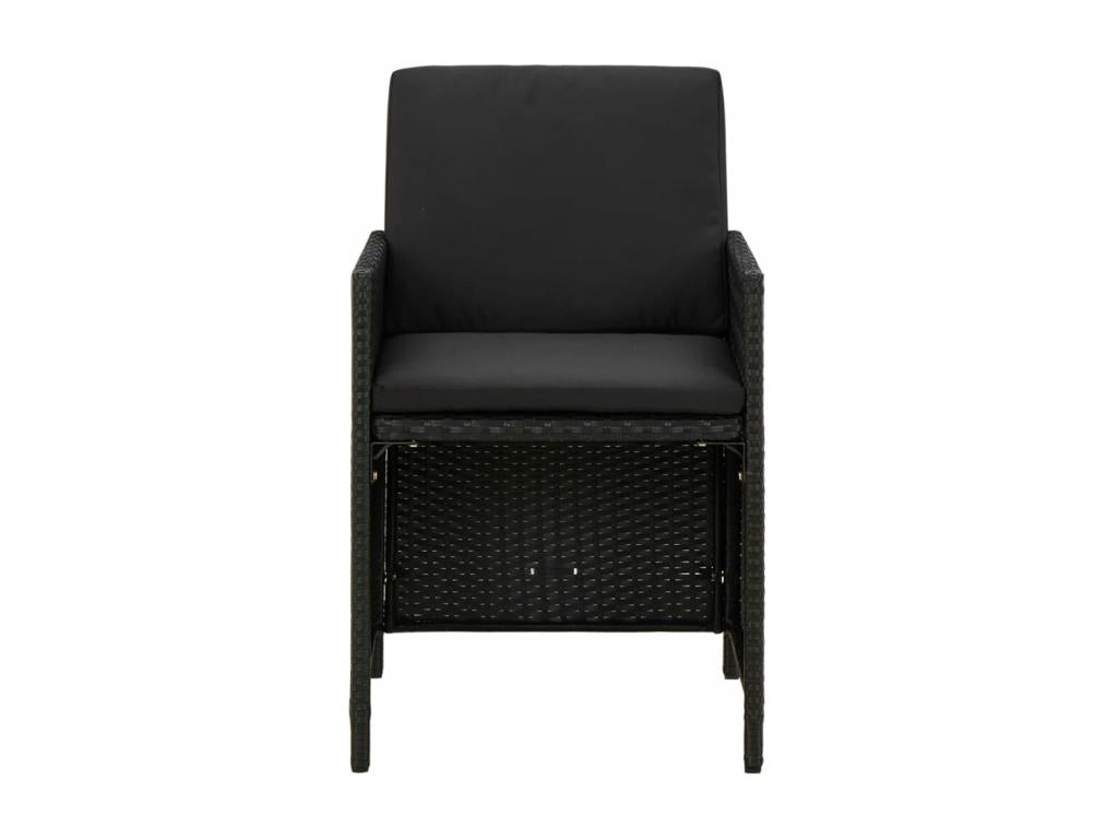 Mobili per la casa in vimini intrecciato in resina nera - dlz1766568195322